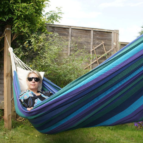 Beautiful traditional hammocks: woven from natural cotton. Strong and hard-wearing yet comfortable and soft to lie in. Perfect as a garden or an indoor hammock.