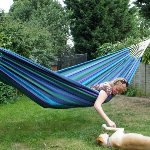 Beautiful traditional hammocks: woven from natural cotton. Strong and hard-wearing yet comfortable and soft to lie in. Perfect as a garden or an indoor hammock.