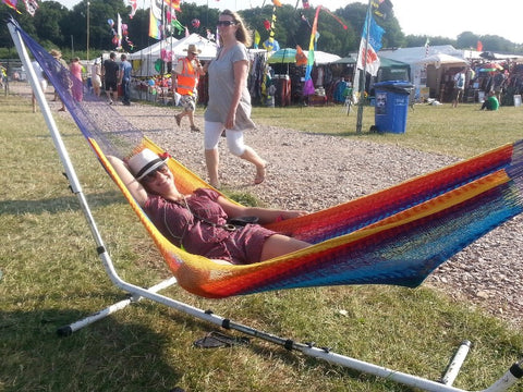 This adjustable steel hammock frame fits most hammocks and is quick and easy to assemble. Suitable indoors or outside. Holds 200kg. Free UK delivery.