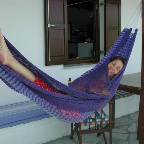 Hand-made Mexican String Hammocks. Elegant, luxurious, extremely strong hammocks:great for indoors or in the garden.
