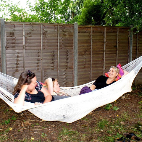 Hand-made Mexican String Hammocks. Elegant, luxurious, extremely strong hammocks:great for indoors or in the garden.