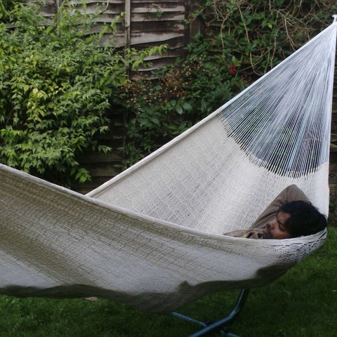 Hand-made Mexican String Hammocks. Elegant, luxurious, extremely strong hammocks:great for indoors or in the garden.