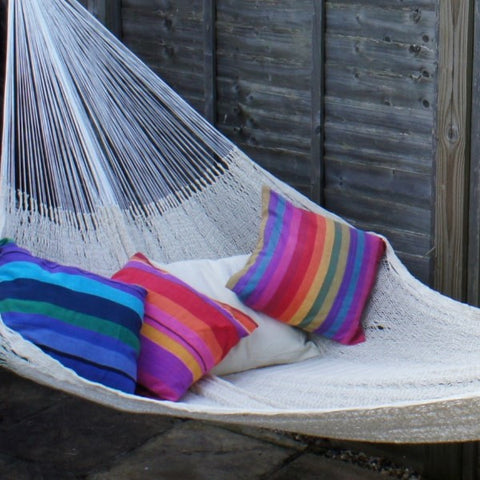 Hand-made Mexican String Hammocks. Elegant, luxurious, extremely strong hammocks:great for indoors or in the garden.