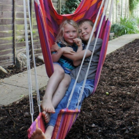 These beautiful hammock chairs are extremely comfortable to relax in and with the our free, matching footrests, you can really stretch out. They hang from one point.