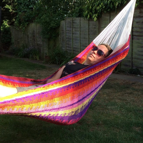 Hand-made Mexican String Hammocks. Elegant, luxurious, extremely strong hammocks:great for indoors or in the garden.